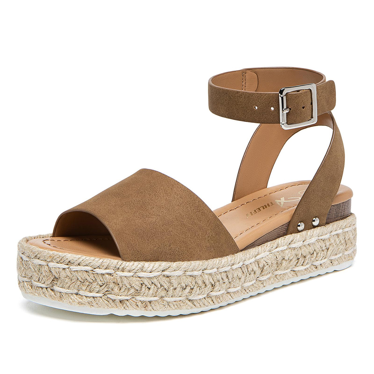 Athlefit Women's Espadrille Platform Wedge Sandals | Adjustable Ankle Strap Buckle,Comfortable Open Toe Flatform,Summer Casual Daily Wear for All-Day