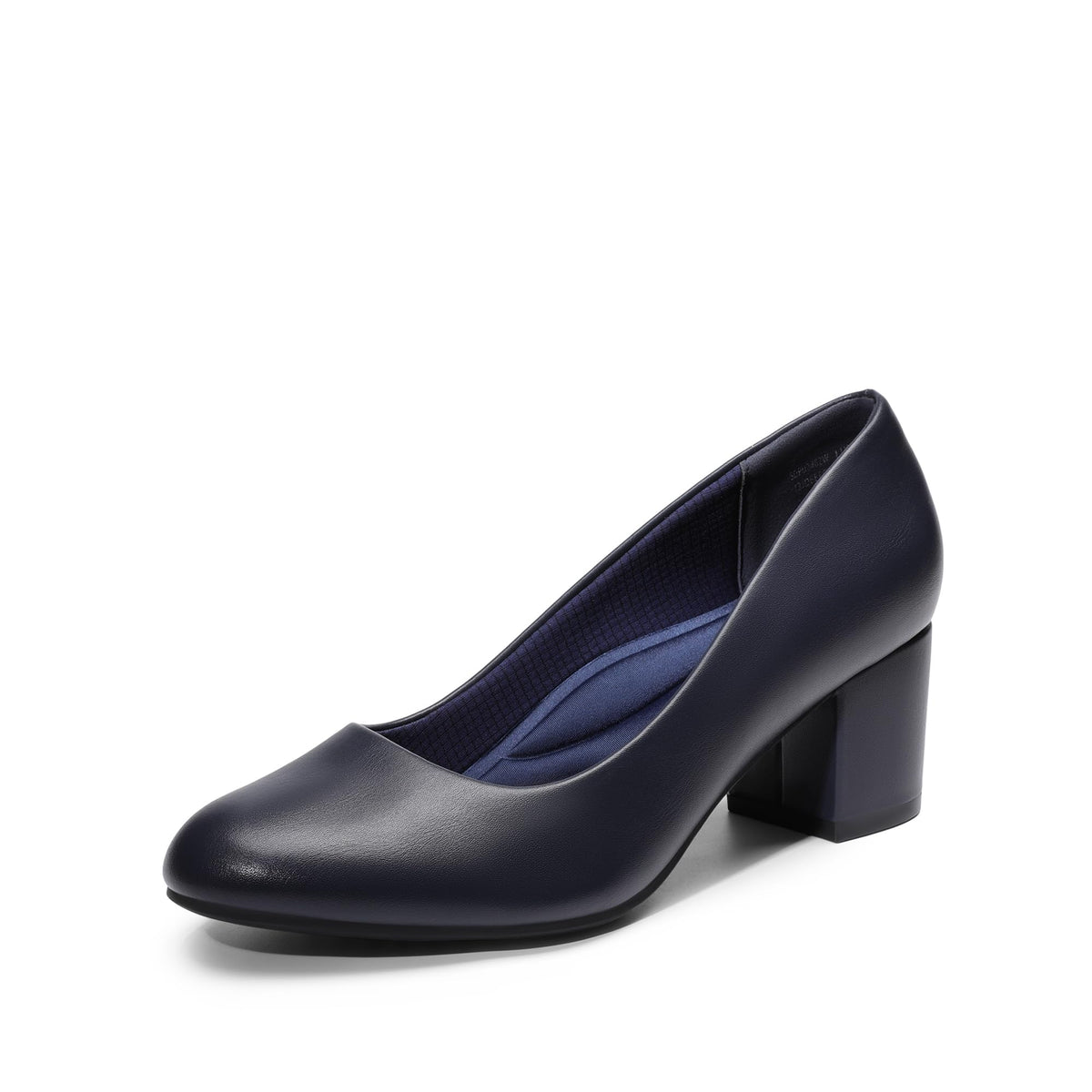 DREAM PAIRS Women's Block Heel Pumps Round Toe Dress Shoes | 2.24 inch chunky heel pumps with a 3D cushioned insole and non-slip outsole for commuting, parties and everyday wear