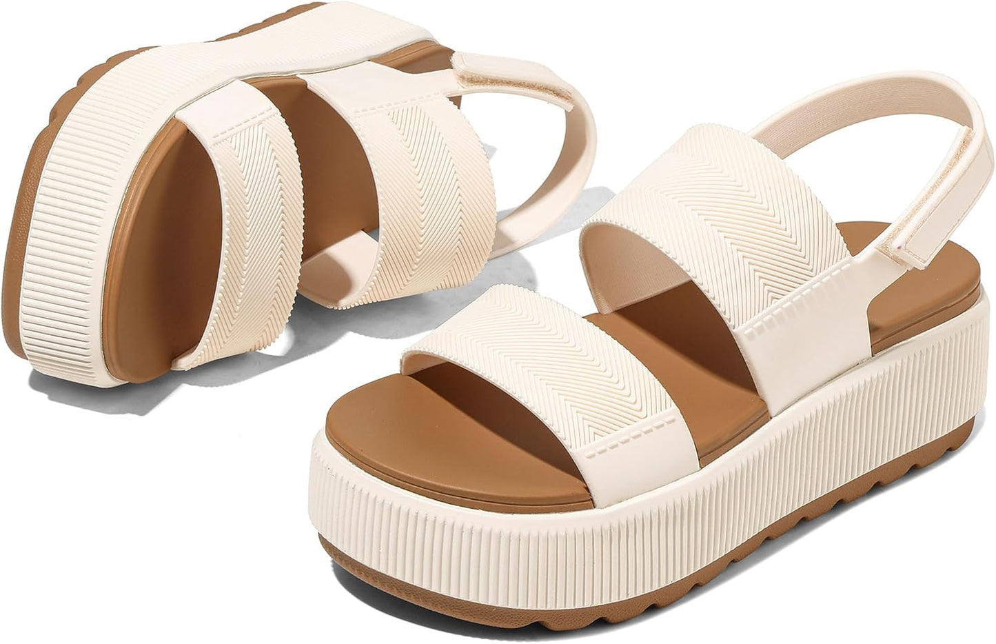 Lovee Cosee Platform Water Sandals for Women Chunky Wedge Lug Sole Comfortable Waterproof Summer Walking Beach Shoes
