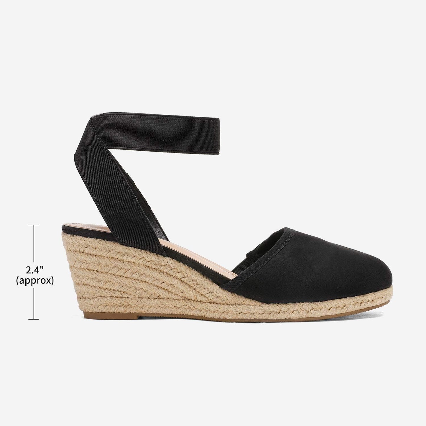 DREAM PAIRS Women's Ankle Strap Wedge Sandals | Espadrilles Sandals, Elastic Ankle Strap, Cushioned Comfort for Summer Outfit, Fashion Dressy Shoes