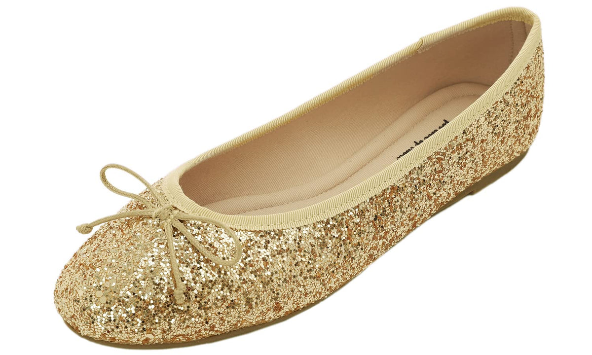 FEVERSOLE Women's Macaroon Colorful Memory Foam Cushion Insock Patent Ballet Flat