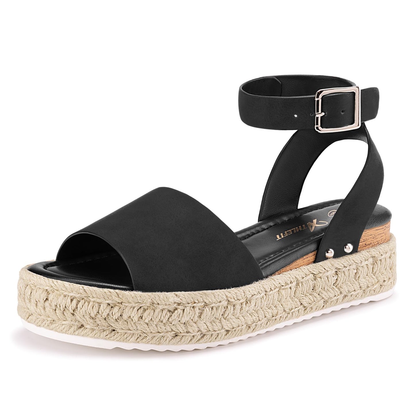Athlefit Women's Espadrille Platform Wedge Sandals | Adjustable Ankle Strap Buckle,Comfortable Open Toe Flatform,Summer Casual Daily Wear for All-Day