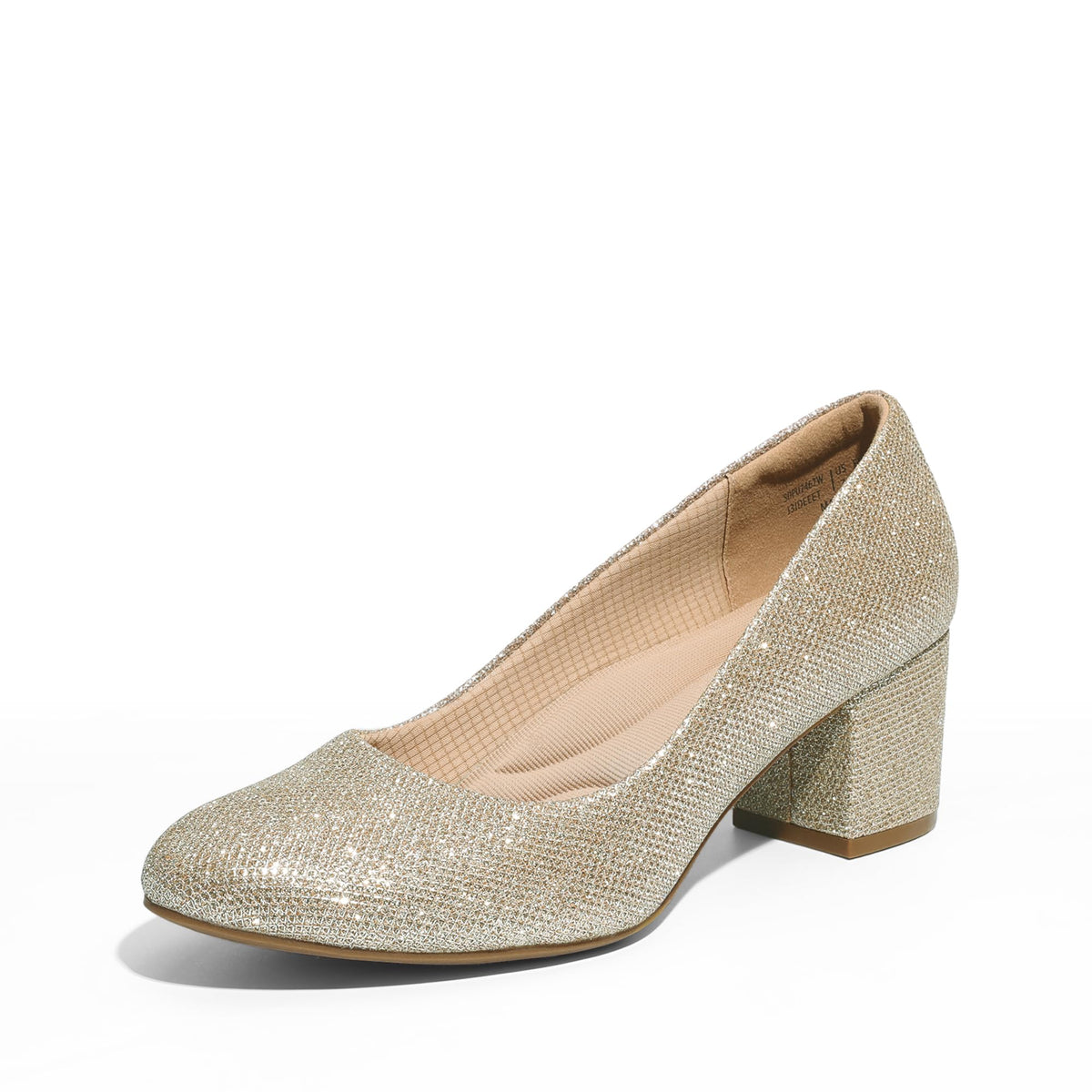 DREAM PAIRS Women's Block Heel Pumps Round Toe Dress Shoes | 2.24 inch chunky heel pumps with a 3D cushioned insole and non-slip outsole for commuting, parties and everyday wear