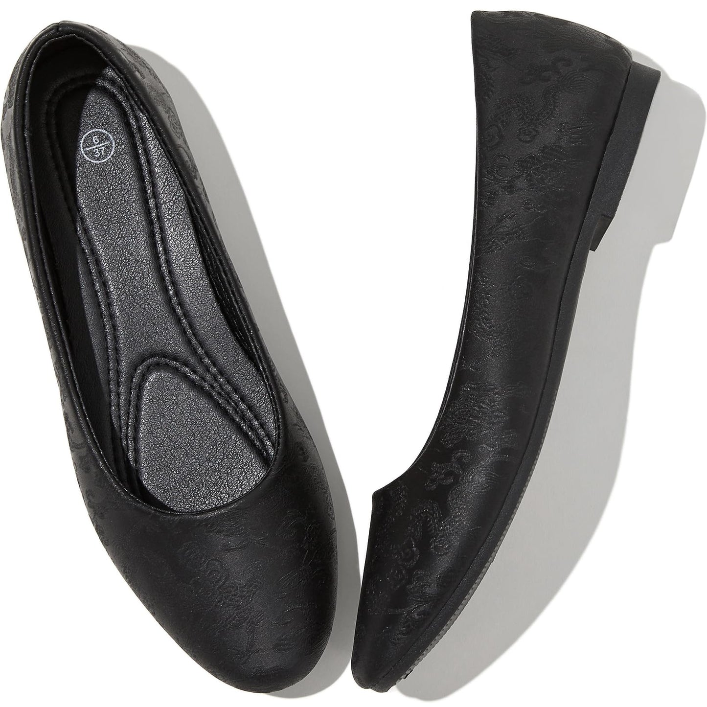 Women's Ballet Flats Shoes Dress Slip on Shoes | PU Leather Teacher Business Casual Loafers Non Slip Low Heel Dressy
