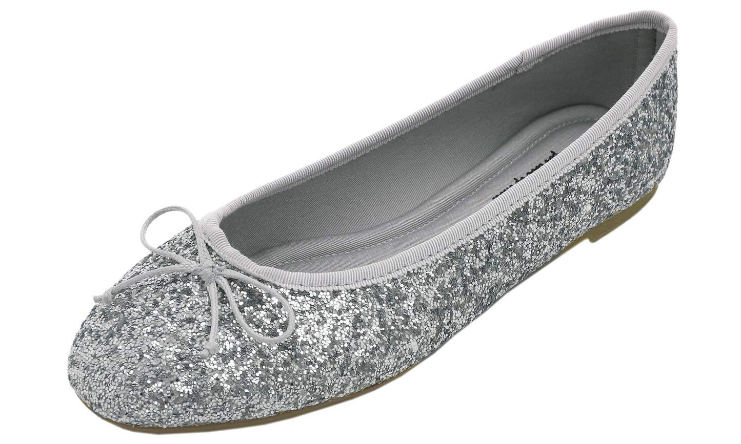 FEVERSOLE Women's Macaroon Colorful Memory Foam Cushion Insock Patent Ballet Flat