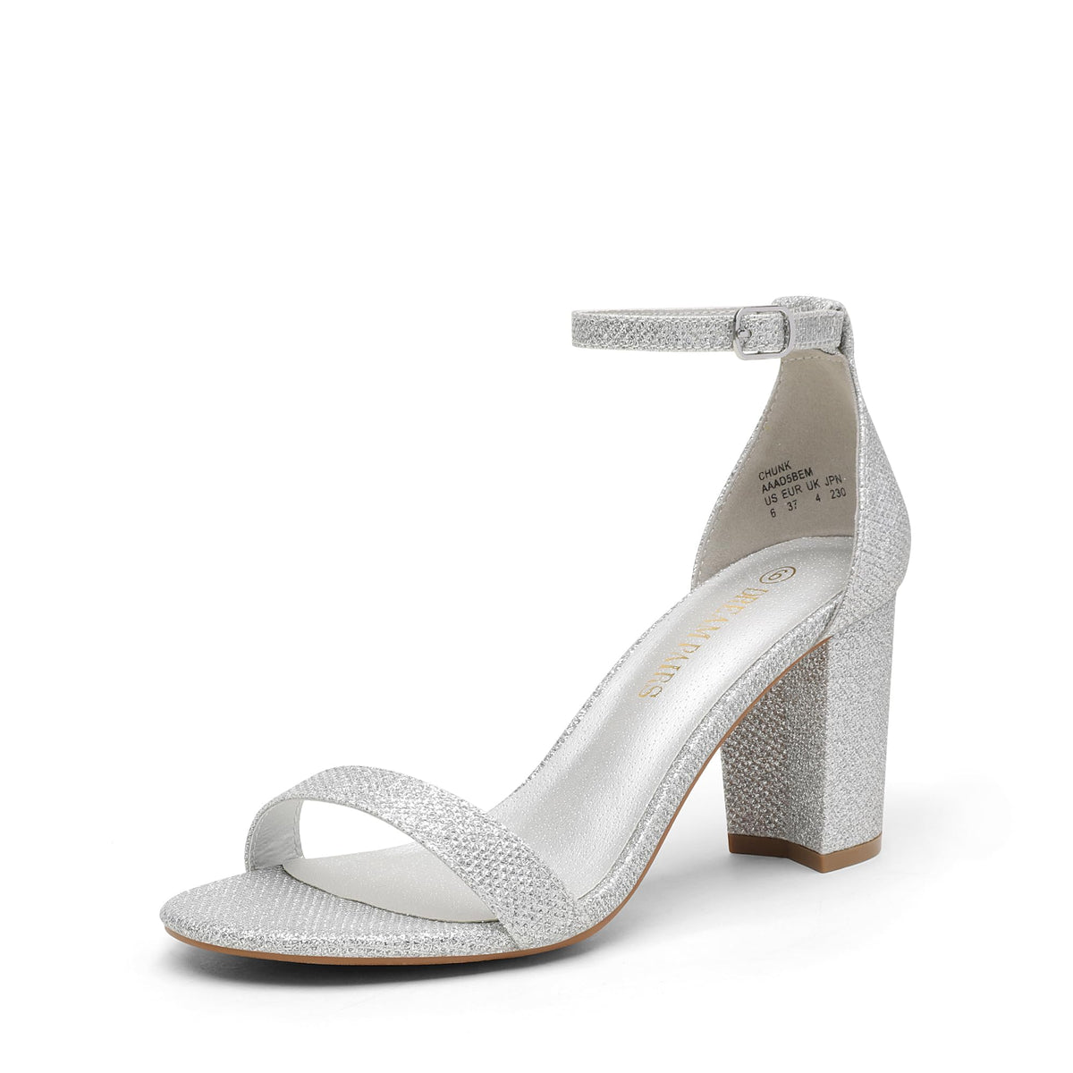 DREAM PAIRS Women's Comfort Block Heel Sandals | Open Toe Adjustable Ankle Strap Chunky Dress Heels, Fashion Heeled Sandals for Prom, Wedding Guest and Formal Events