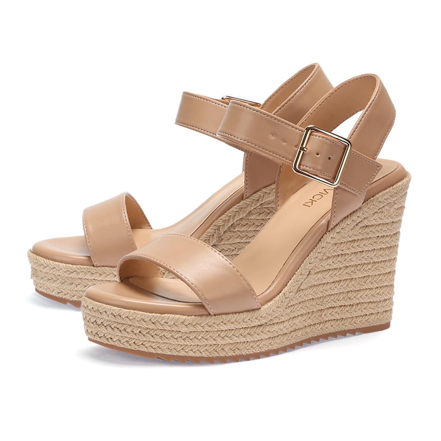 VICKI·VICKI Women's Platform Sandals Wedge Ankle Strap Open Toe Sandals