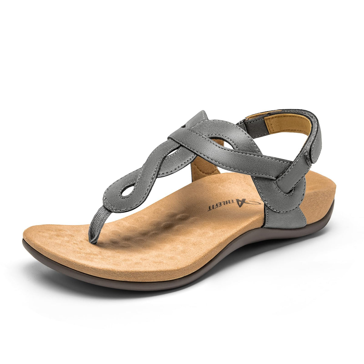 Athlefit Women's Orthopedic Flat Sandals with Arch Support