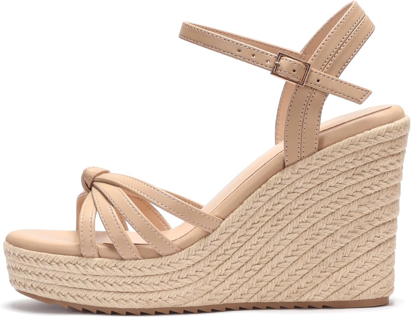 VICKI·VICKI Wedges for Women Platform Sandals Wedge Heels for Sandals Comfortable Summer Espadrille Shoes Ankle Strap&Open Toe