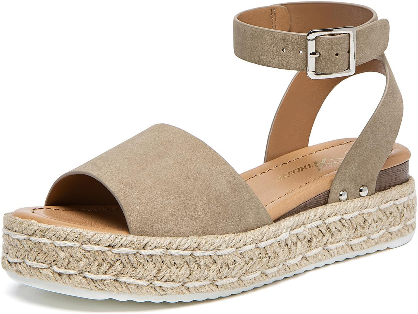 Athlefit Women's Espadrille Platform Wedge Sandals | Adjustable Ankle Strap Buckle,Comfortable Open Toe Flatform,Summer Casual Daily Wear for All-Day