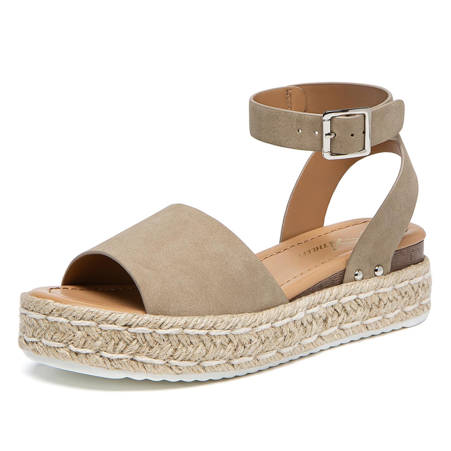 Athlefit Women's Espadrille Platform Wedge Sandals | Adjustable Ankle Strap Buckle,Comfortable Open Toe Flatform,Summer Casual Daily Wear for All-Day
