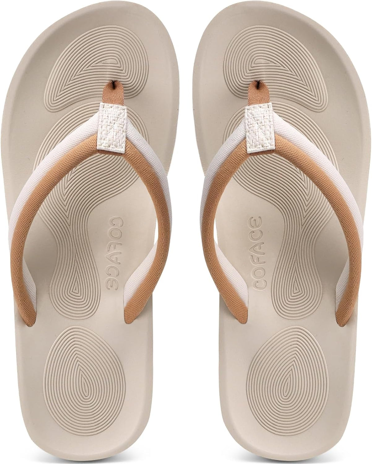 COFACE Flip Flops For Women with Arch Support Comfortable Yoga Mat Orthopedic Sandals Lightweight Womens Flip-Flop