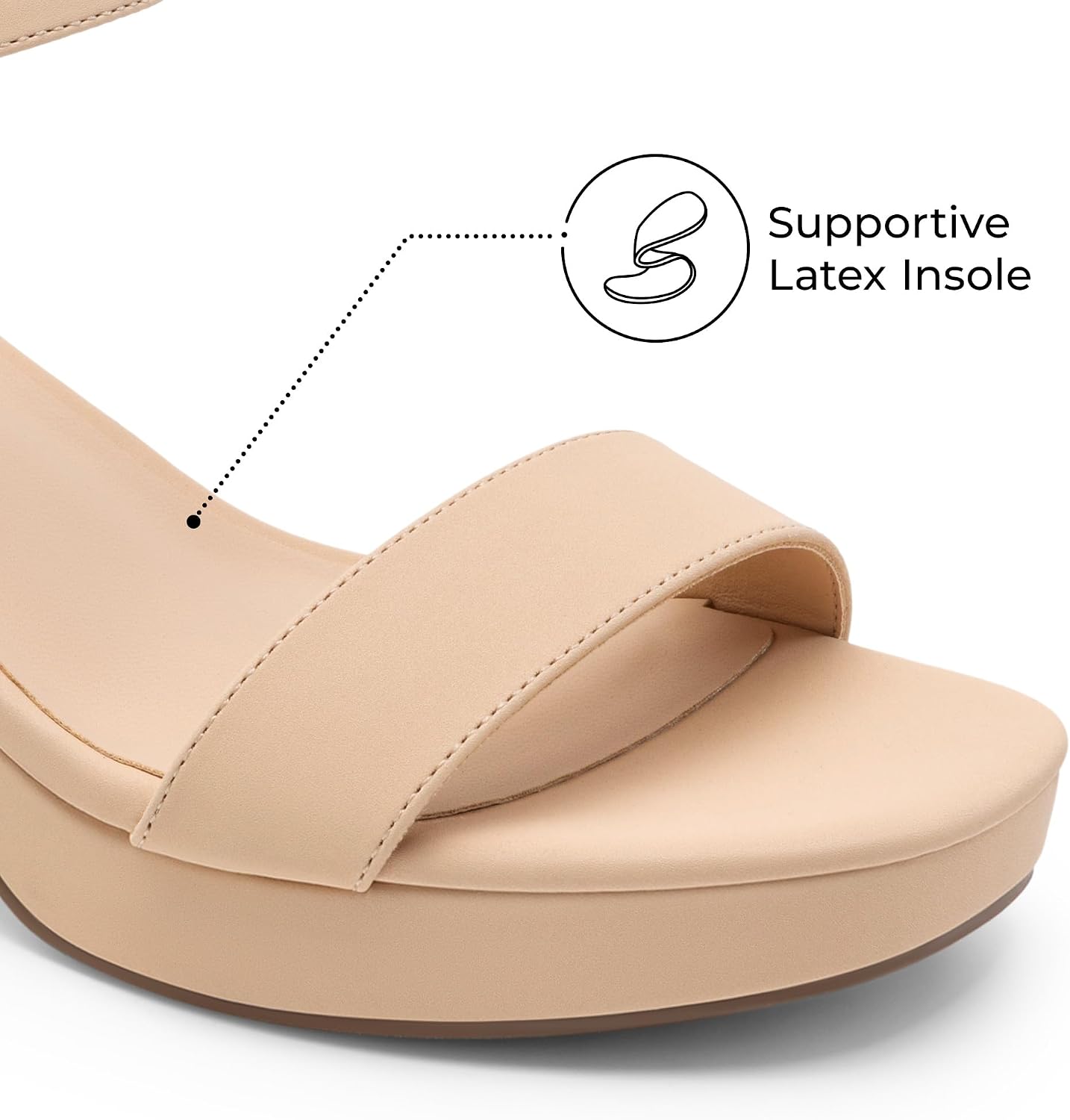 DREAM PAIRS Women's Platform Block Chunky Heels Sandals | Open Square Toe Ankle Strap Heel Fashion Wedding Party Dress Sandals Shoes 2.56-inch Block Heel and a 0.71-inch Platform