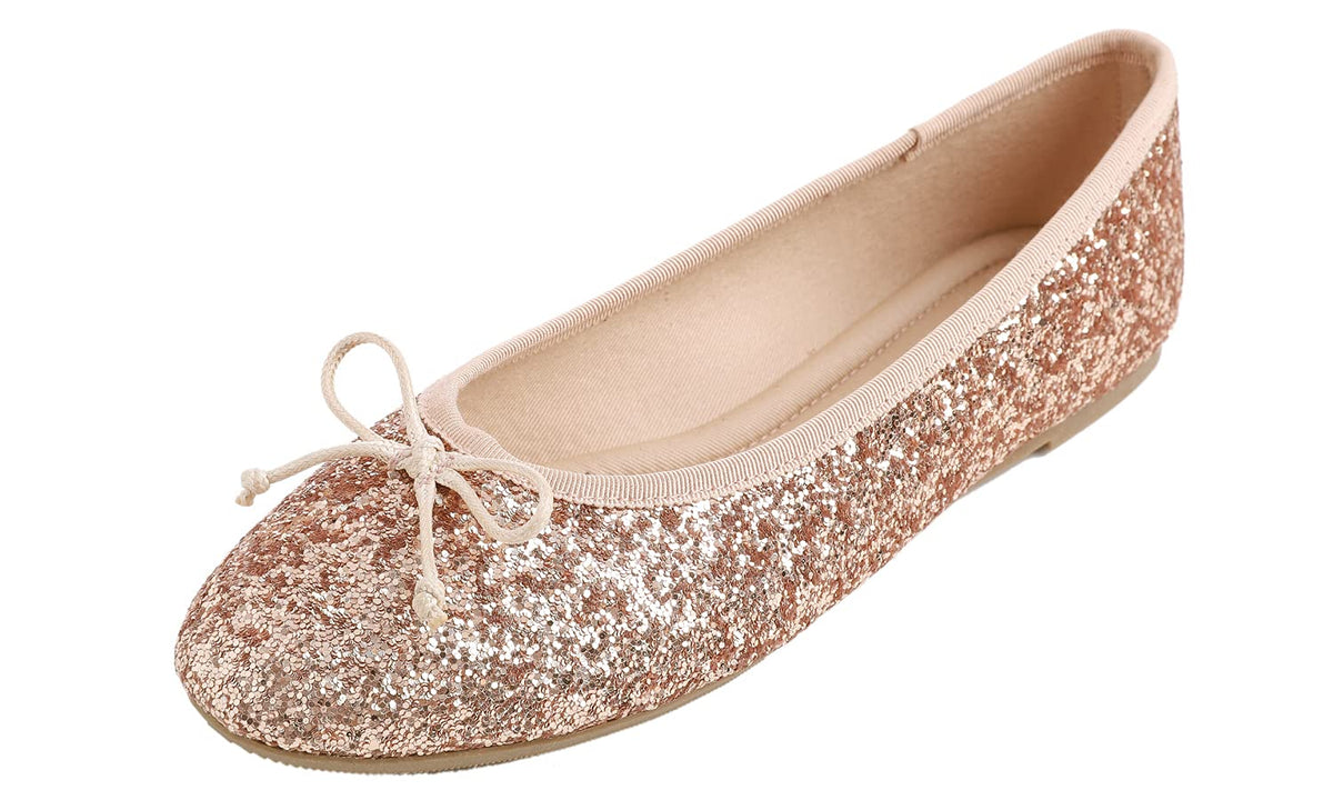 FEVERSOLE Women's Macaroon Colorful Memory Foam Cushion Insock Patent Ballet Flat