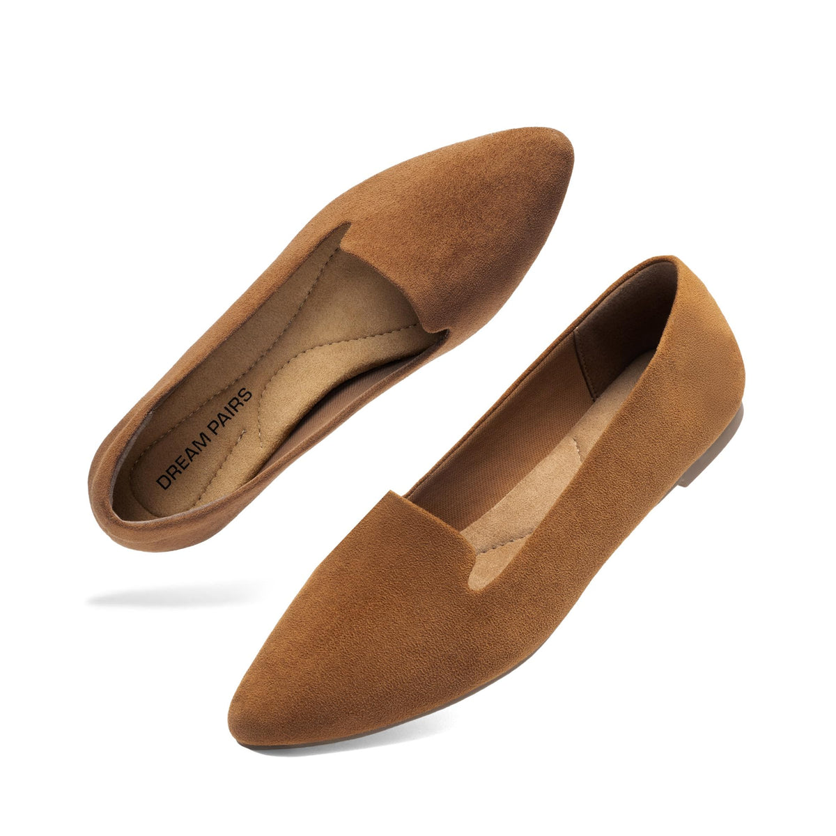 DREAM PAIRS Women's Pointed Toe Business Dressy Flats | chic pointed toe slip-on shoes, comfortable elegant classic casual dress loafer flats, for daily and work office