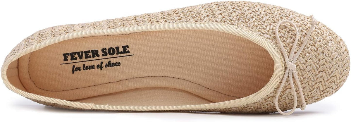 FEVERSOLE Women's Macaroon Colorful Memory Foam Cushion Insock Patent Ballet Flat