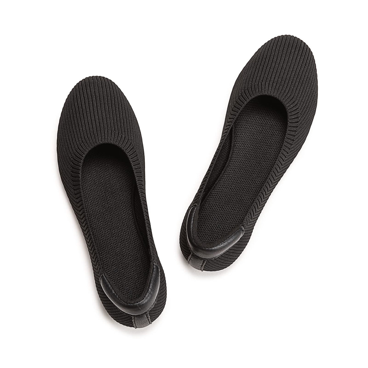 Frank Mully Women’s Ballet Flat Shoes Knit Dress Shoes Round Toe Slip On Ballerina Flats for Woman Low Wedge Comfort Soft