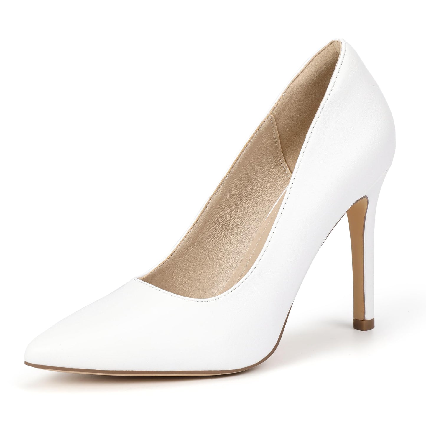 IDIFU IN4 Women's Pumps High Heels Closed Toe Stiletto Pointed Toe Dress Shoes Wedding Prom Bridal Daily Work Office Business Trendy Fashion Sexy Comfortable Pumps Dressy Shoes