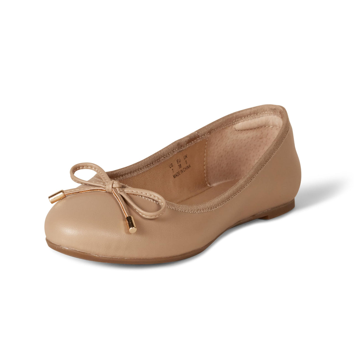 Amazon Essentials Women's Comfortable Round Toe Ballet Flats with Bow