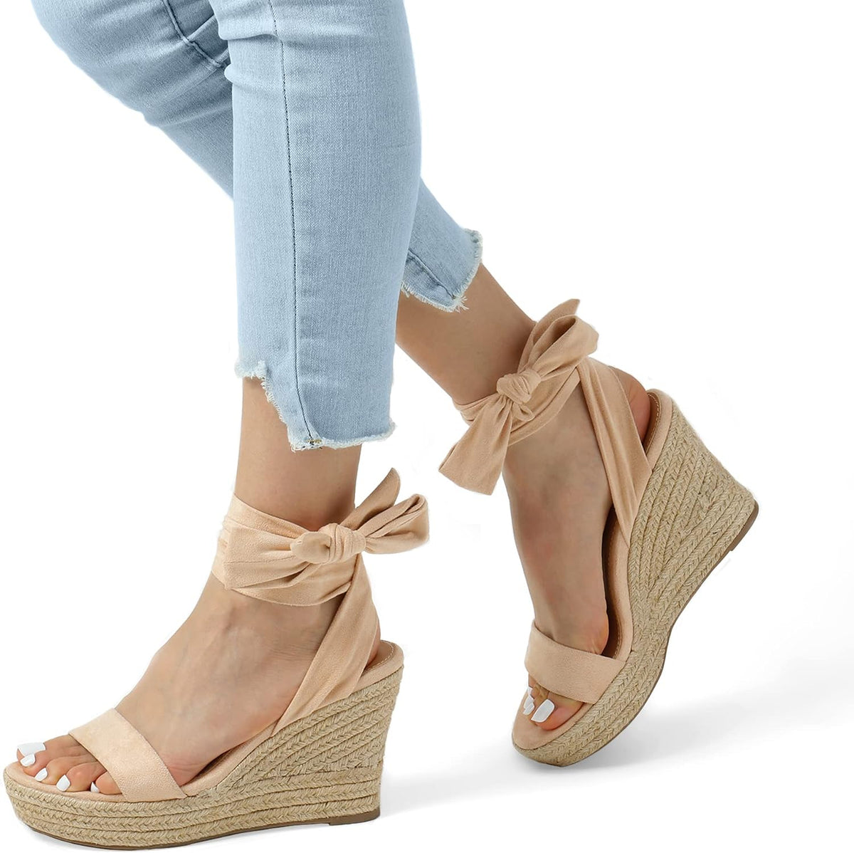 DREAM PAIRS Women's Espadrille Wedge Sandals | Espadrilles wedges tie lace up sandals,Ankle strap platform dressy shoes,Comfortable open toe sandals