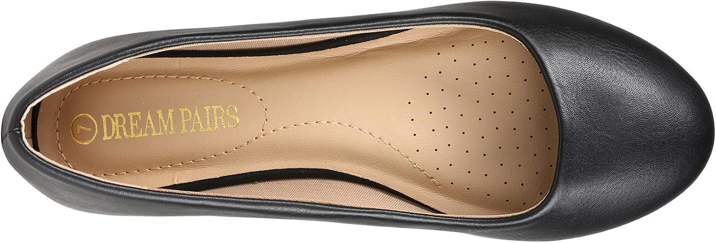 DREAM PAIRS Women's Ballet Flats Shoes | Dressy Comfortable Round Toe Slip on Ballerina Flats,Suitable for Daily Wedding Work Office Business Walking Shoes