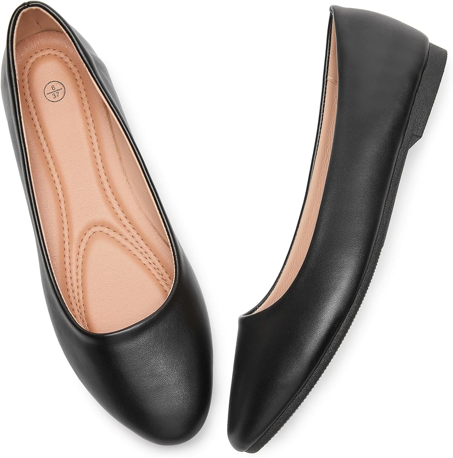 Women's Ballet Flats Shoes Dress Slip on Shoes | PU Leather Teacher Business Casual Loafers Non Slip Low Heel Dressy