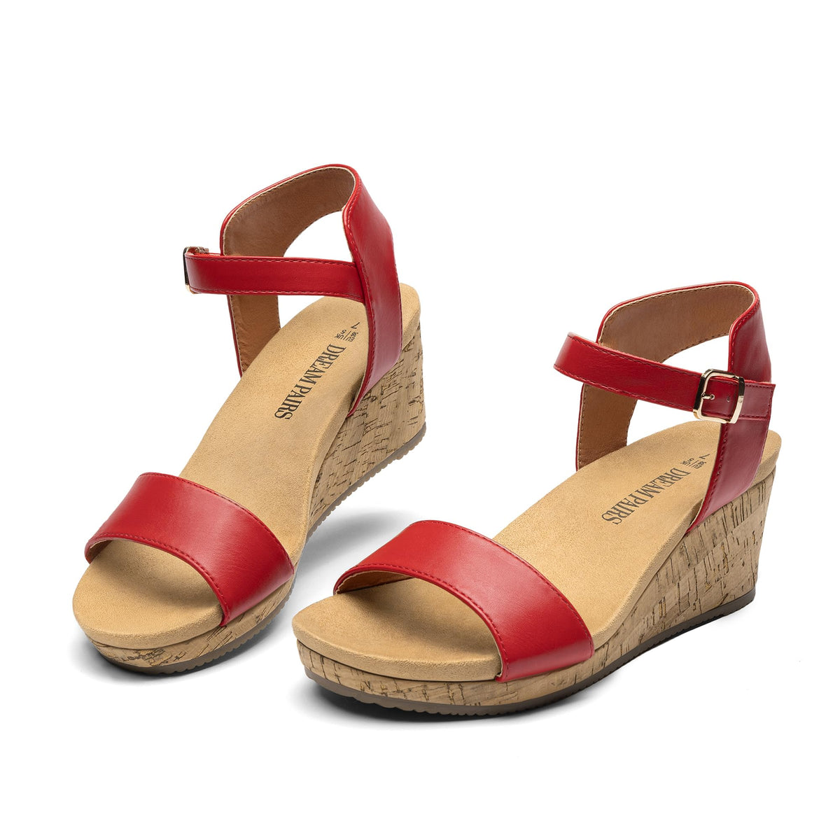 DREAM PAIRS Womens Cushioned Platform Wedge Sandals | 3inch dressy cork wedge heel with soft comfort foam insole non-slip outsole adjustable ankle strap for summer