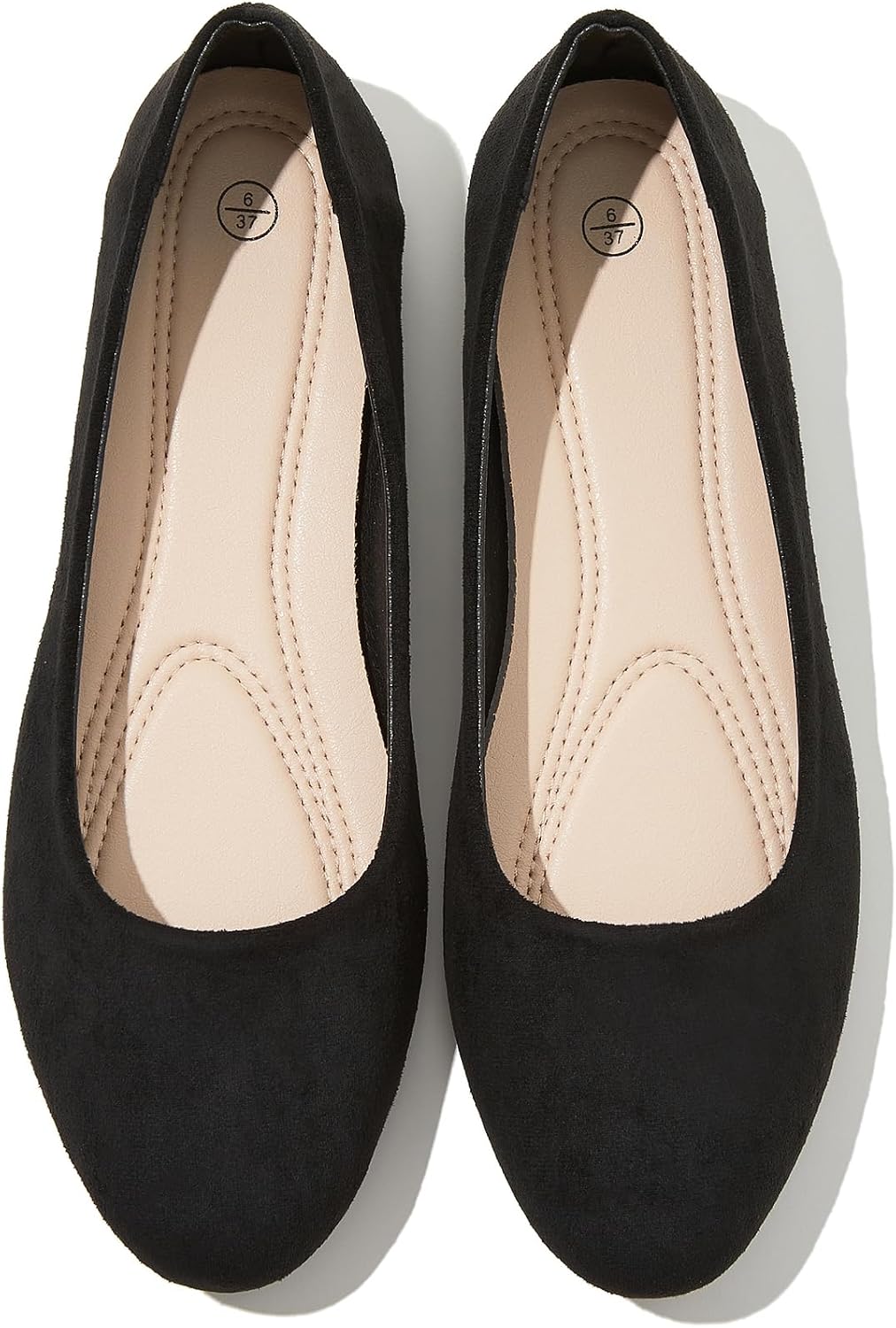 Shupua Flats for Women Round Toe Black Ballet Flats Dressy Work Shoes | Comfortable Womens Ballerina Dress Shoes, Slip On Casual Office Loafers, Comfort, Business, Wedding, Formal, Low Heel, Ladies