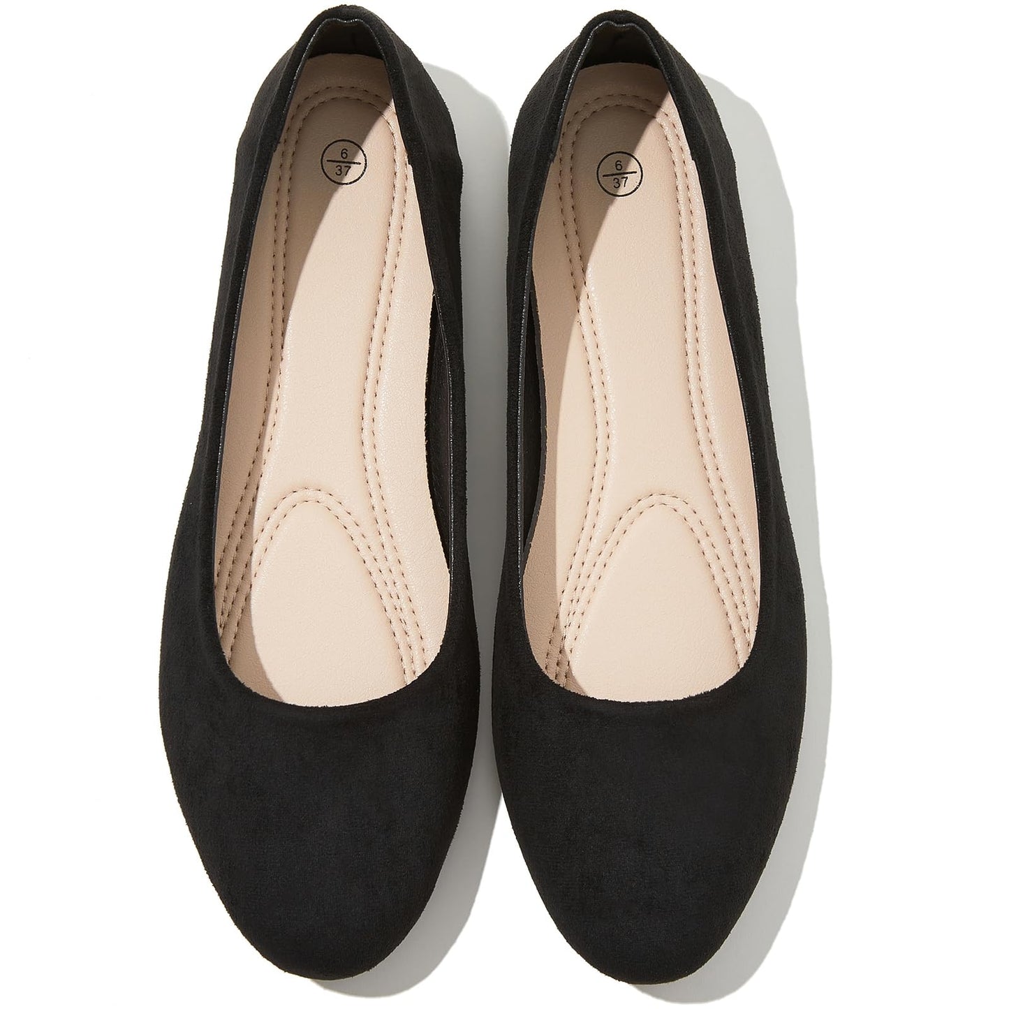 Shupua Flats for Women Round Toe Black Ballet Flats Dressy Work Shoes | Comfortable Womens Ballerina Dress Shoes, Slip On Casual Office Loafers, Comfort, Business, Wedding, Formal, Low Heel, Ladies