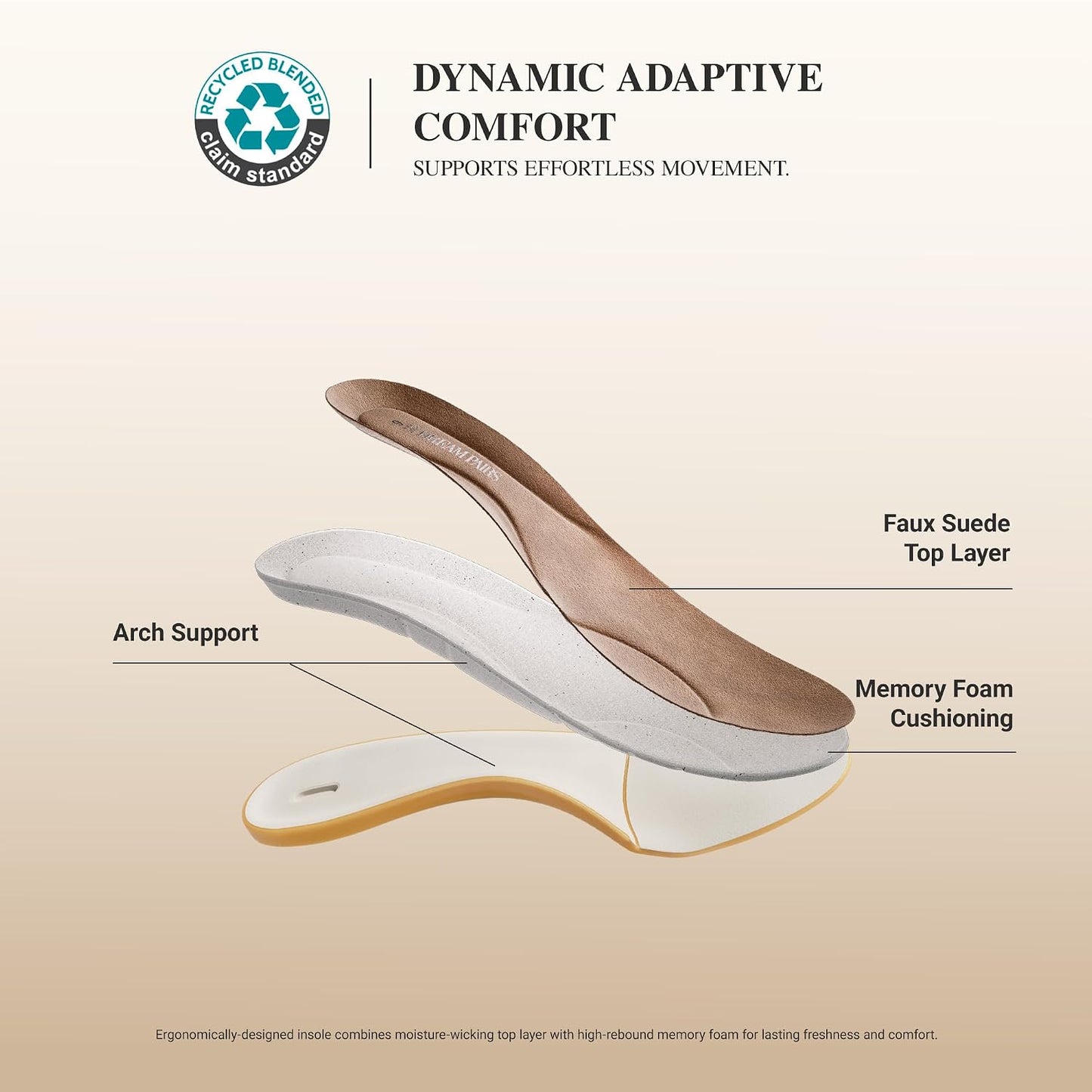 DREAM PAIRS Women's Low Wedges Closed Toe Dressy Flats | Light flexible grippy TPR outsole, Breathable memory foam insole with ergonomic arch support, Padded anti-rub heel