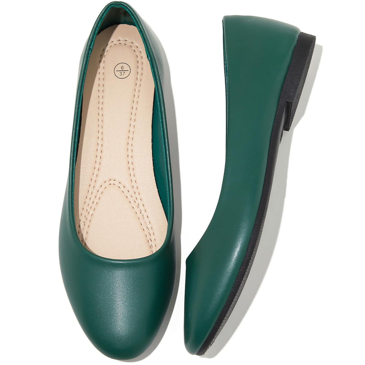 Women's Ballet Flats Shoes Dress Slip on Shoes | PU Leather Teacher Business Casual Loafers Non Slip Low Heel Dressy