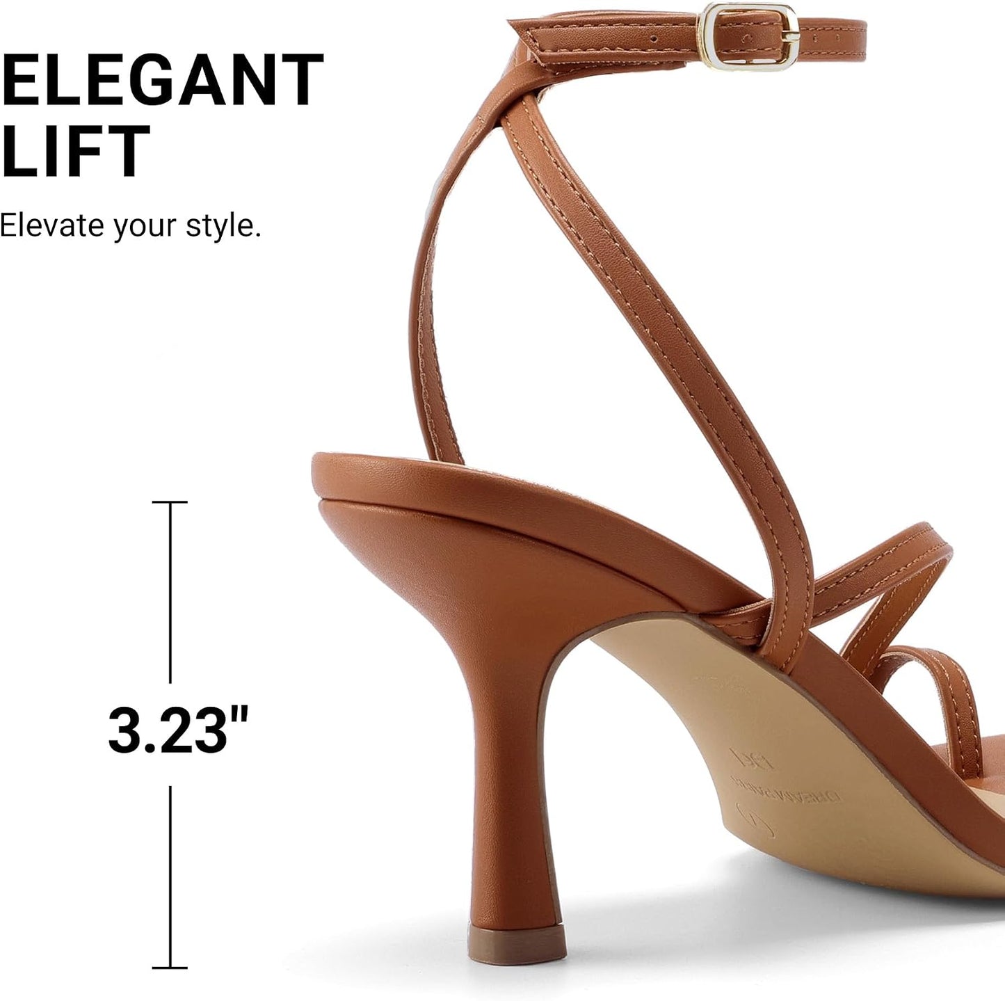 DREAM PAIRS Women's Kitten Low Heel Sandals | Square Open Toe Adjustable Ankle Strappy Summer Sandals, Flip Flop Fashion and Comfortable Dressy Shoes 2026 for Daily Party