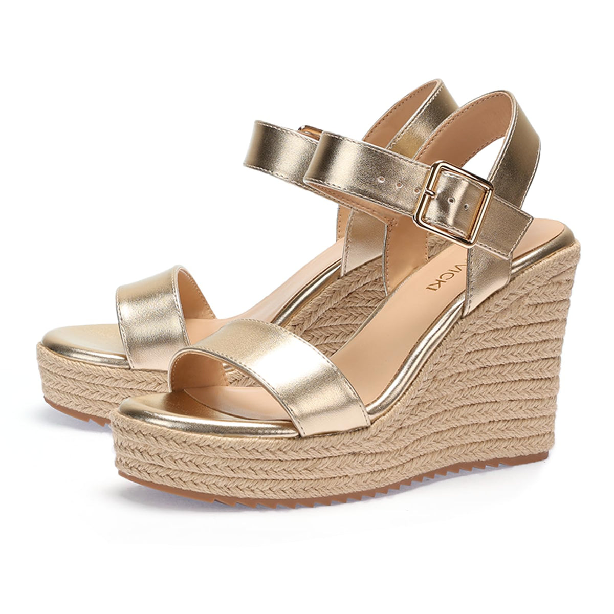VICKI·VICKI Women's Platform Sandals Wedge Ankle Strap Open Toe Sandals
