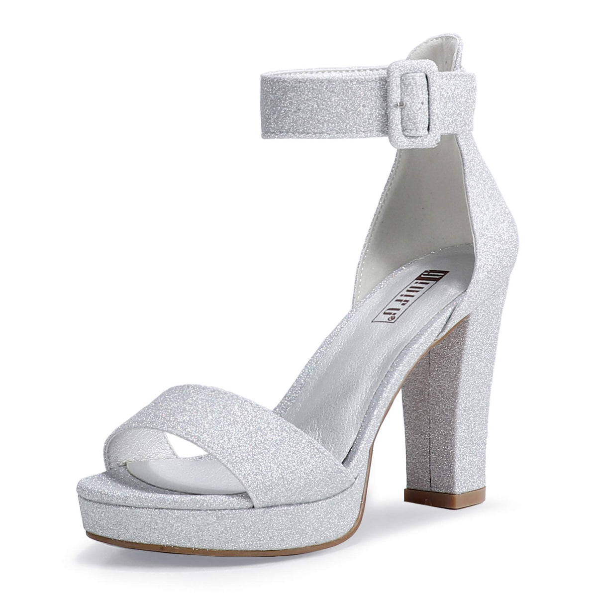 IDIFU Women's IN4 Platform Chunky High Heels | Ankle Strap Heeled Sandals Wedding Party Dress Shoes