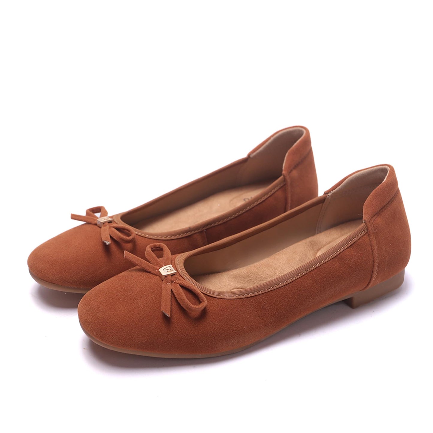 Women's Comfortable Ballet Flats Round Toe Flat Shoes for Women Bow Dressy Flats Shoes with Arch Support Insole