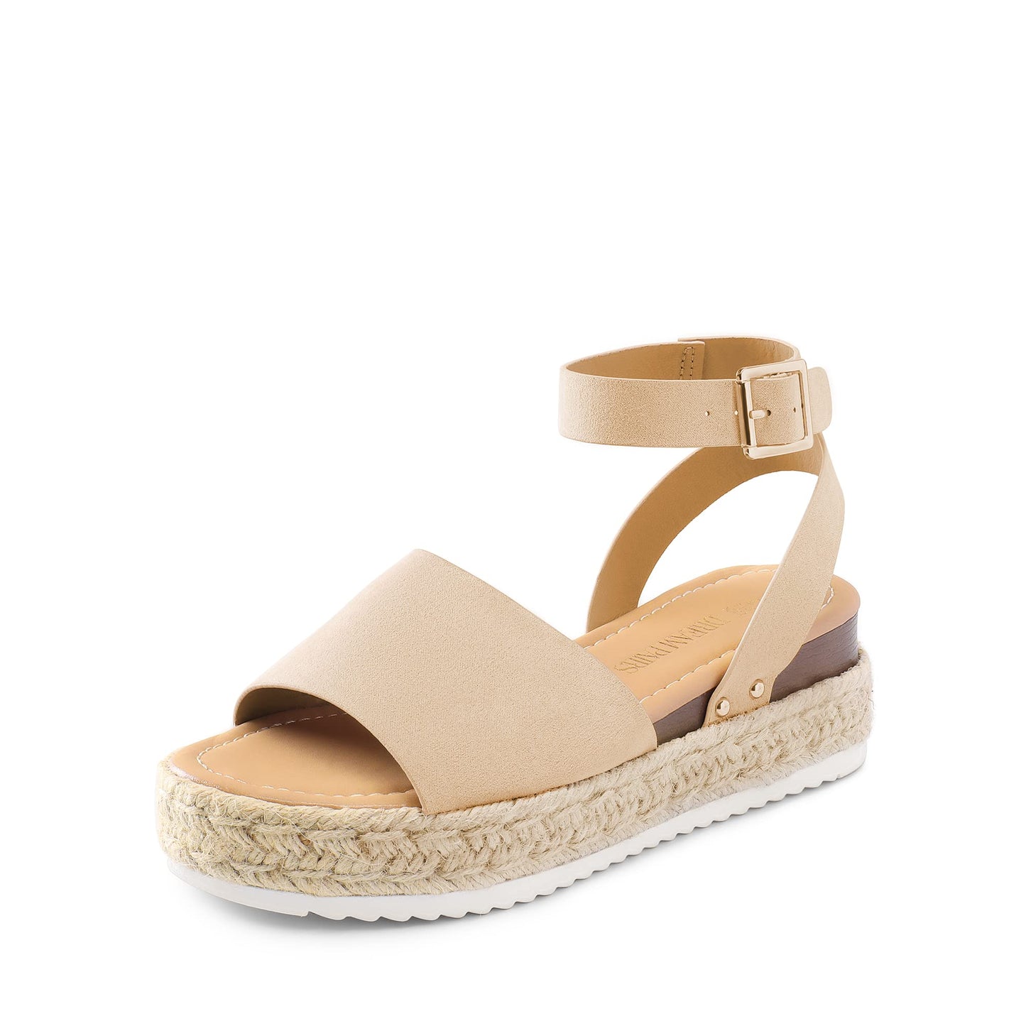 DREAM PAIRS Women's Platform Espadrille Wedge Sandals | Adjustable ankle strap with cushioned footbed for comfortable walking, vacation, beach outing and summer events