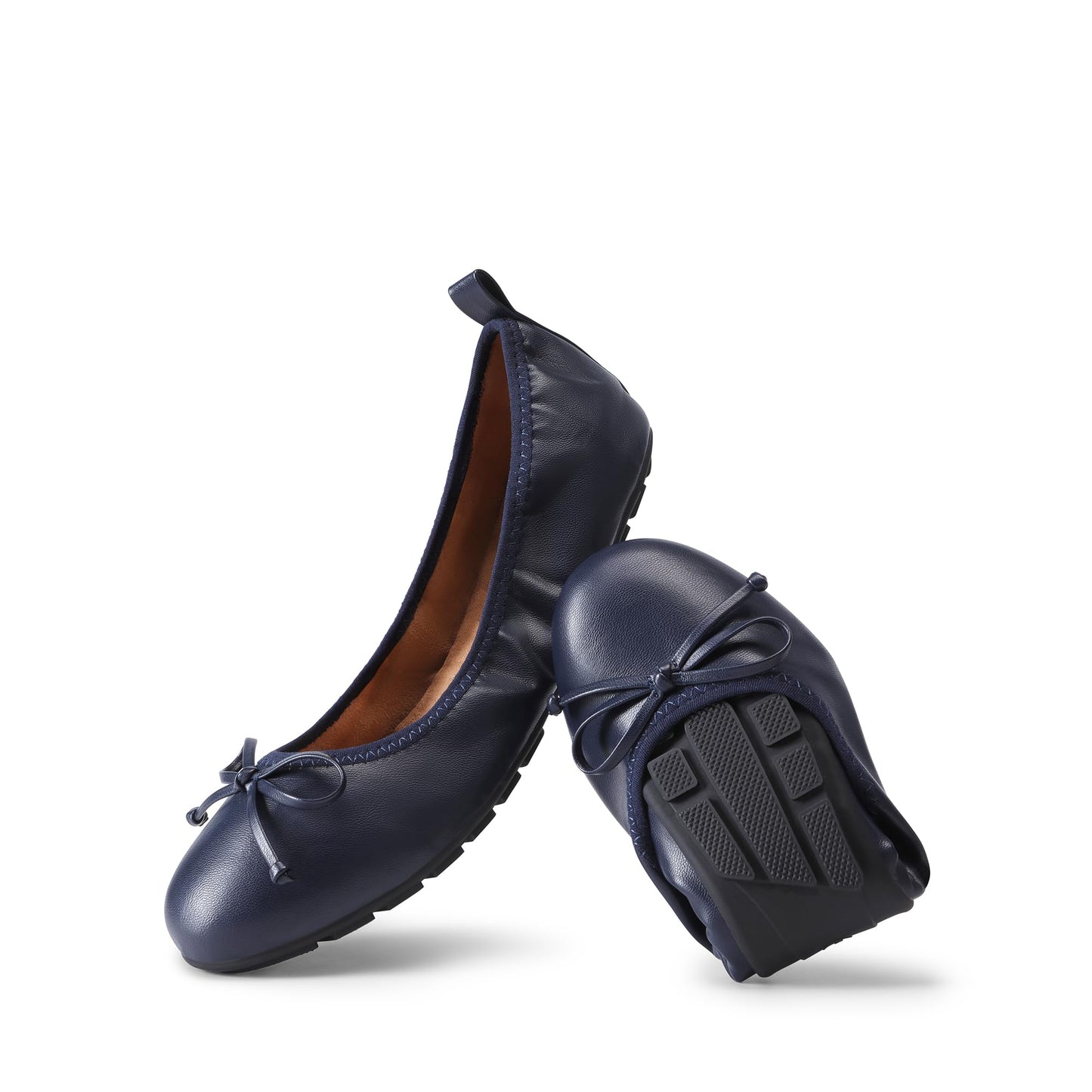 DREAM PAIRS Women's Foldable Bowknot Ballet Flats | Light Weight, Slip-On Dress Shoes, Round Toe, Offer all-day comfort for long walking, standing, dancing