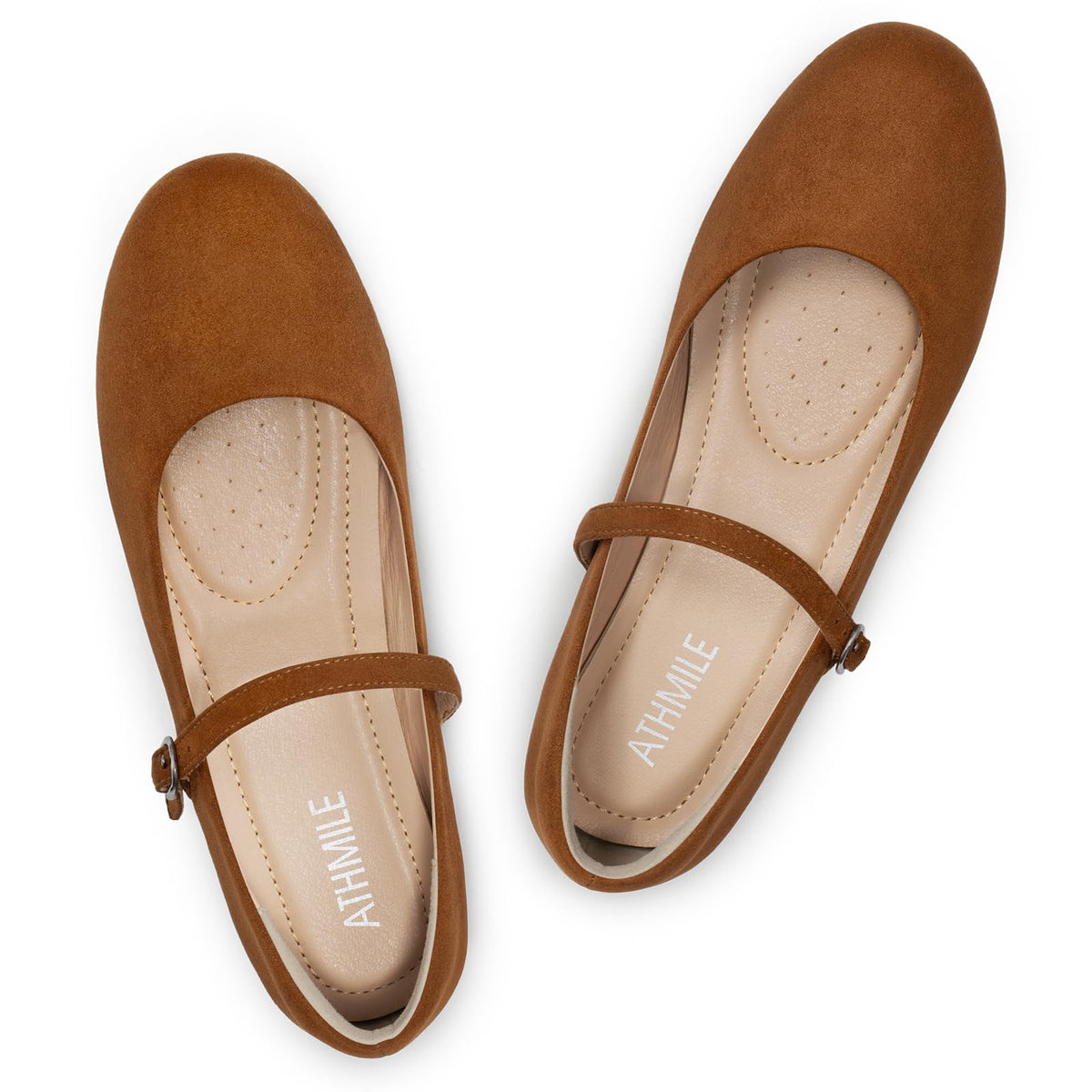 Women‘s Mary Jane Shoes, Ballet Flats for Women, Square Toe Shoes for Women | Comfortable Dressy Adjustable Buckle Strap for Work Office business Casual, Memory Foam PU Sole Slip Resistant Wedding Party