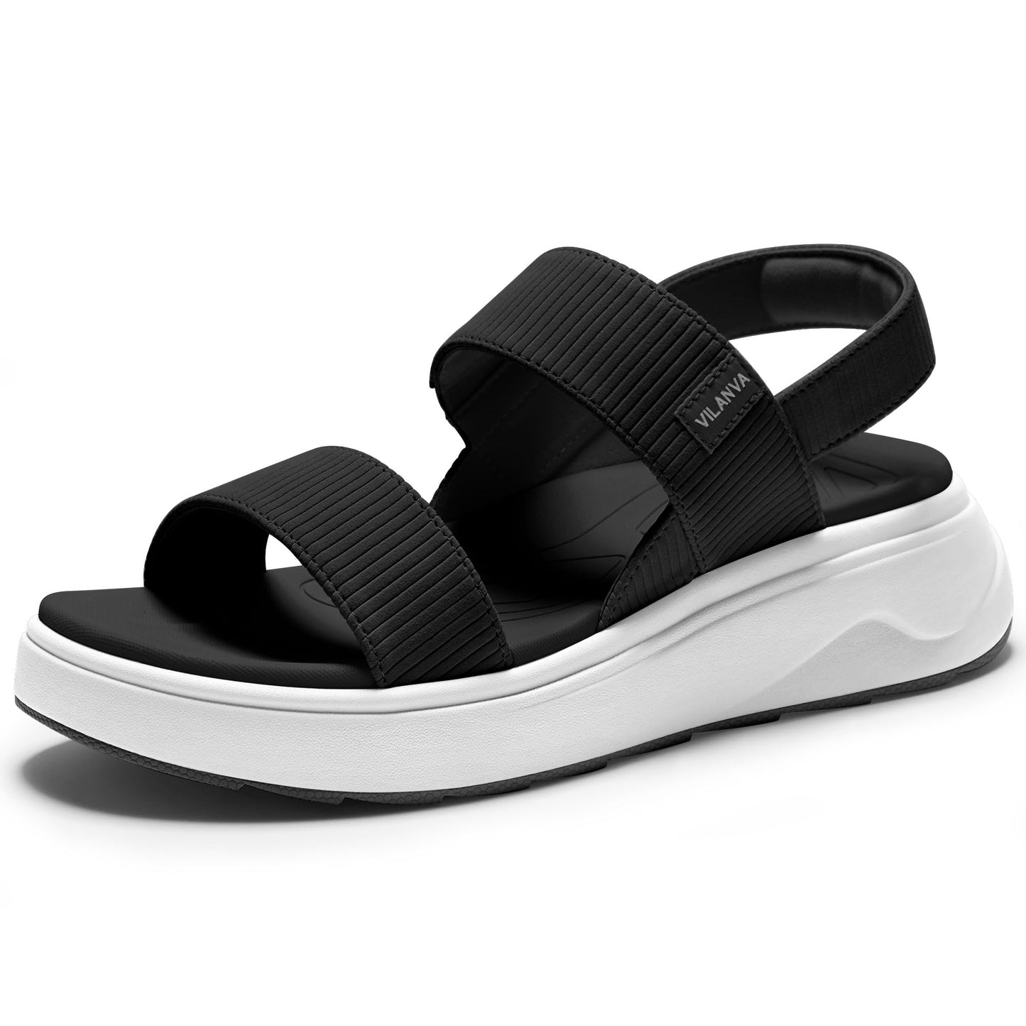 Vilanva Women's Platform Sandals with Arch Support for Plantar Fasciitis Relief Comfortable Cushioned Walking Sandals with Casual Backstrap for 2026 Summer Trendy Outfits