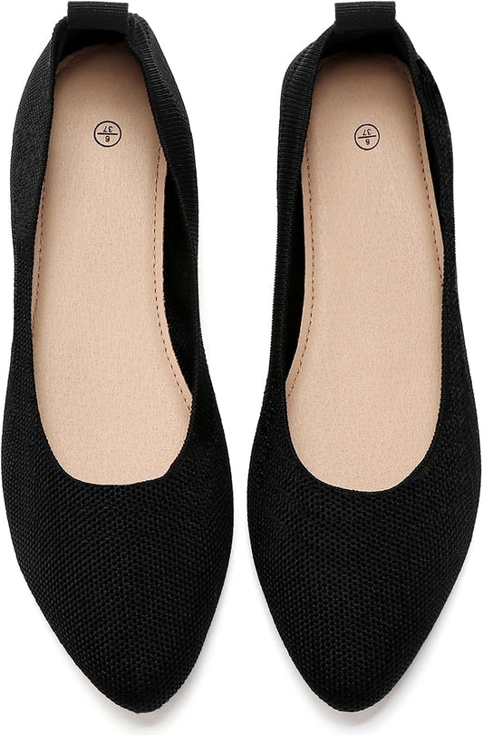 Shupua Women's Pointed Toe Ballet Flats