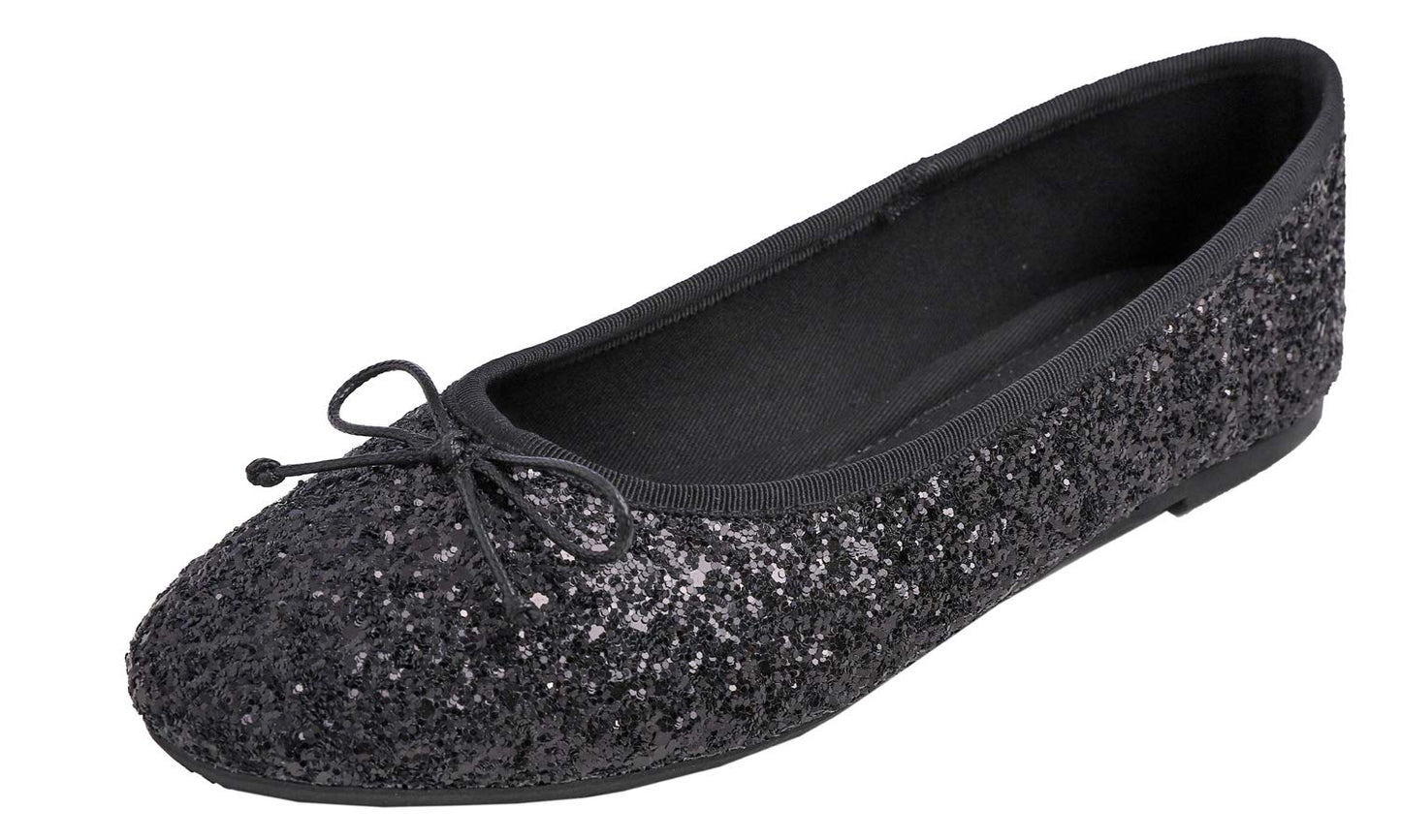 FEVERSOLE Women's Macaroon Colorful Memory Foam Cushion Insock Patent Ballet Flat