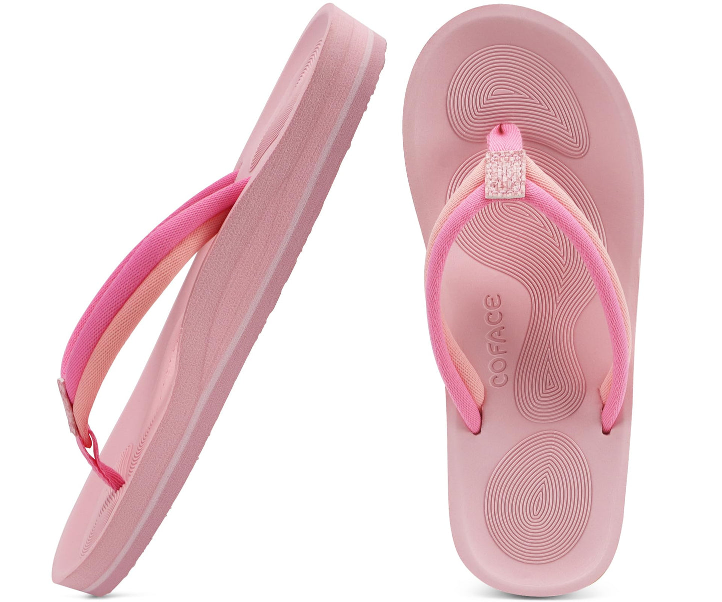 COFACE Flip Flops For Women with Arch Support Comfortable Yoga Mat Orthopedic Sandals Lightweight Womens Flip-Flop