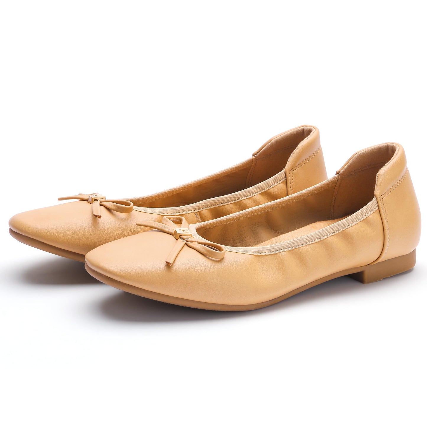 Women's Comfortable Ballet Flats Round Toe Flat Shoes for Women Bow Dressy Flats Shoes with Arch Support Insole