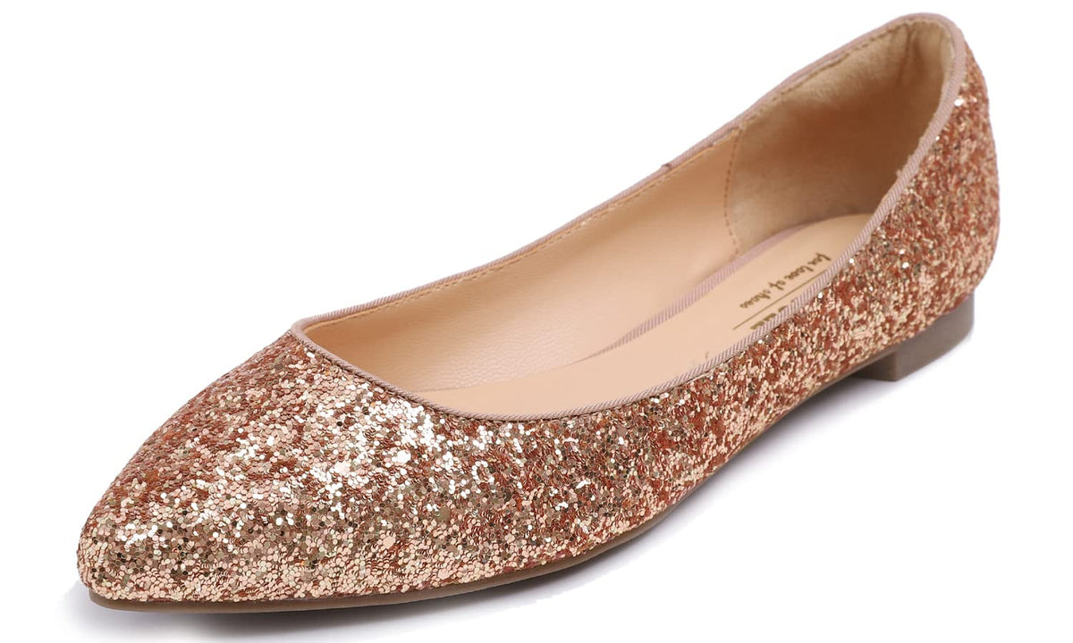 FEVERSOLE Women's Macaroon Colorful Memory Foam Cushion Insock Patent Ballet Flat