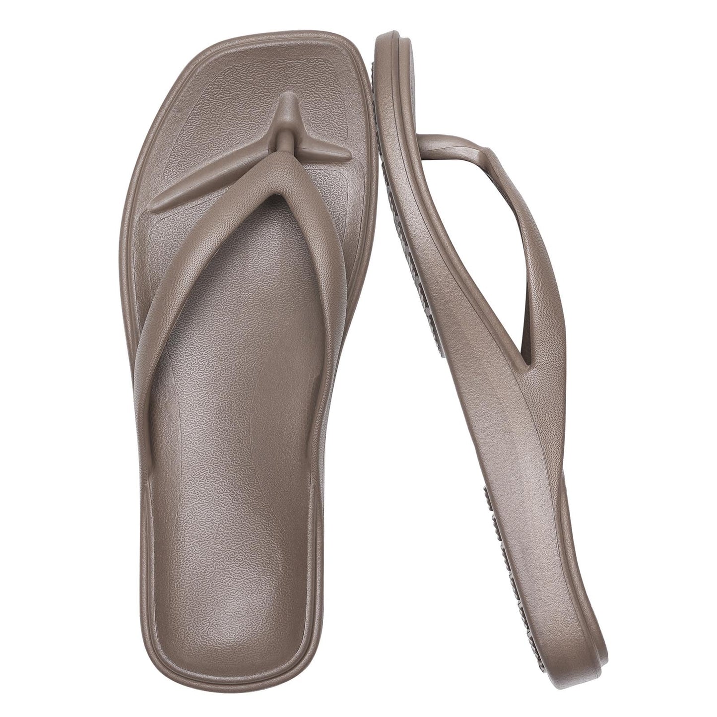 Arch Support Flip Flops for Women Square Toe Thong Sandals Comfortable Summer Beach Lightweight Flip Flops