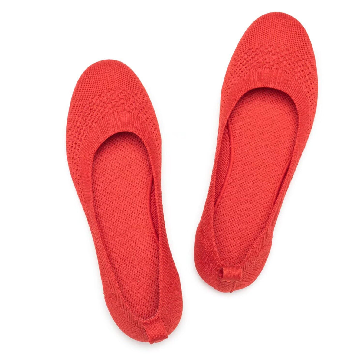 Frank Mully Women’s Ballet Flat Shoes Knit Dress Shoes Round Toe Slip On Ballerina Flats for Woman Low Wedge Comfort Soft
