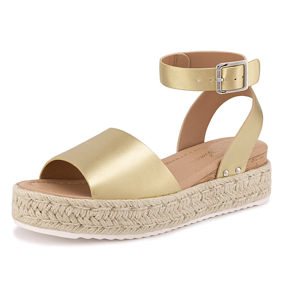 Athlefit Women's Espadrille Platform Wedge Sandals | Adjustable Ankle Strap Buckle,Comfortable Open Toe Flatform,Summer Casual Daily Wear for All-Day