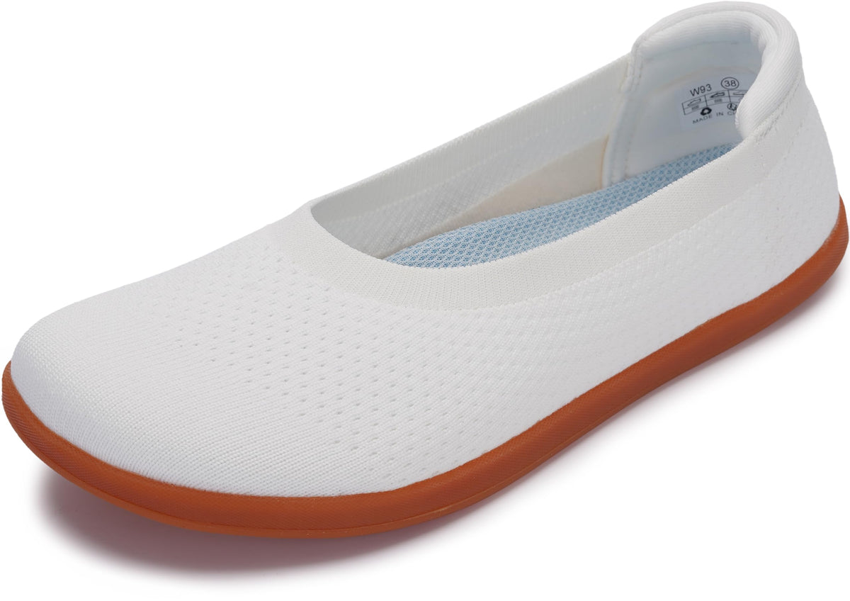WHITIN Women's Wide Toe Box Barefoot Ballet Flats W93 | Natural Toe Space for Wide Feet, 2 Removable Insoles for Adjustable Fit, Comfort for Office, Dress, Business Casual, Daily