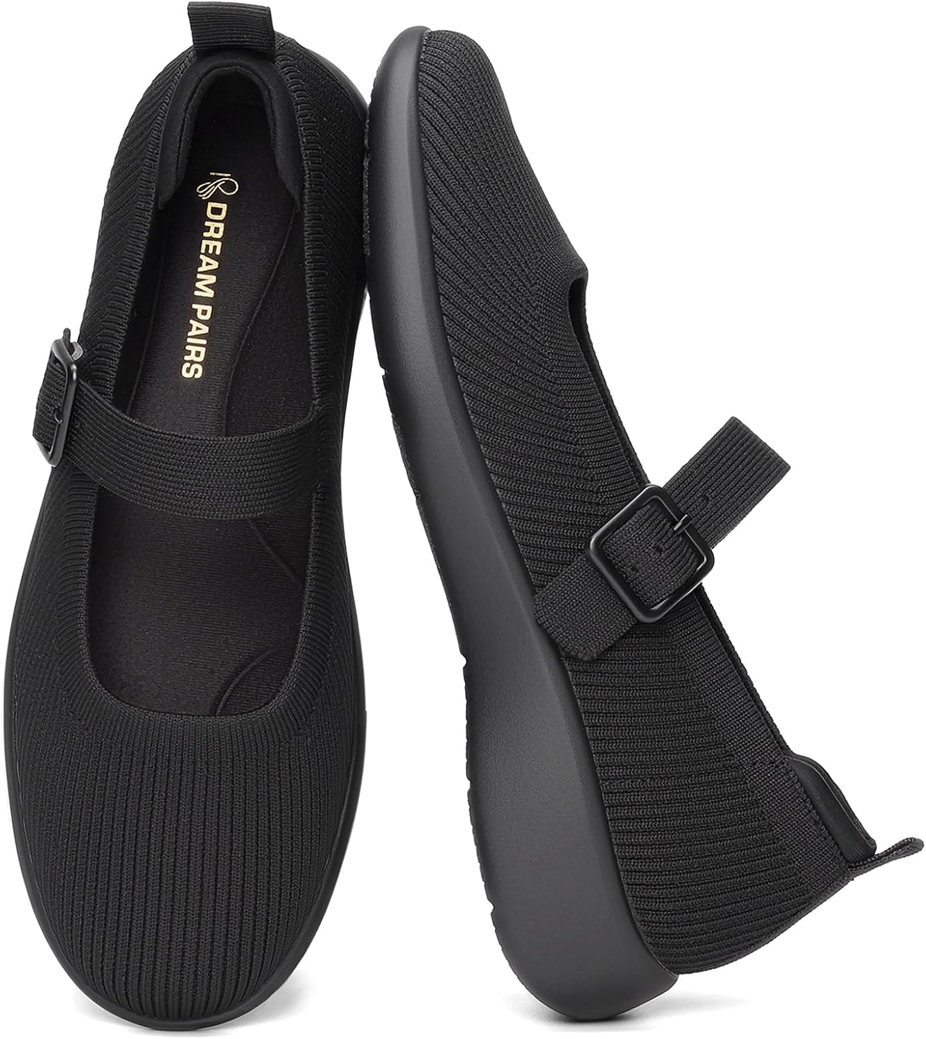 DREAM PAIRS Womens Ballet Mary Jane Flats Shoes | Arch Support, Anti-slip, Cushioning, Machine Washable, Comfortable Breathable, Walking Dressy Business Office Flat Shoes