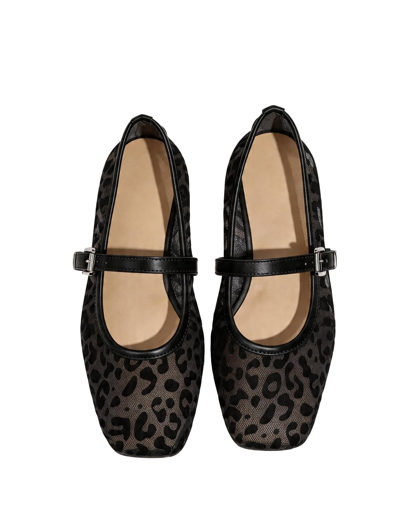 Milumia Summer Leopard Mesh Ballet Flats for Women Comfortable Dressy Work | Summer Shoes,Cute Ballerina Flats,Work Shoes Women Business Casual, Closed Toe Sandals,Slip On